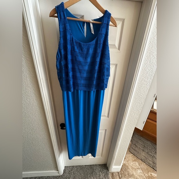 NWT-NY Collection Sleeveless Maxi Dress - Size 1X Blue‎ - Picture 3 of 10